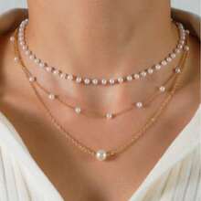 Retro Versatile Faux Pearl Chain 3-Layer Necklace - Stacking - View 3
