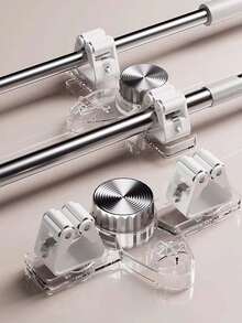 1 件装吸盘拖把架，带 2 个夹子，无需钉子浴室收纳架可移动拖把架 - 彩色 - 查看 1