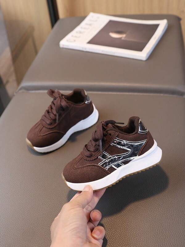 1 Pair Children Sports Shoes, Spring New Girls Shoes, Infants Shoes, Leather Surface Toddler Shoes, Boys Running Shoes