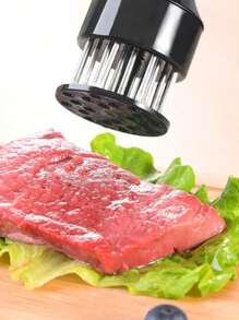 1pc Meat Tenderizer, 21 Needle/16 Blade Stainless Steel Cooking Tool, Kitchen Gadget, Kitchen Accessory, Turkey Tool, Meat Tool, Random Color