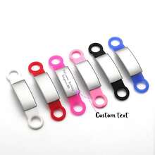 Đồ dùng cho thú cưng được khắc theo yêu cầu - Có thể khắc văn bản, tên, số điện thoại, ngày sinh, 1 thẻ chó tùy chỉnh có thể khắc thông tin chống thất lạc, mặt dây chuyền vòng cổ cho thú cưng, phụ kiện vòng cổ bằng silicon - Màu xanh lam - Xem 1