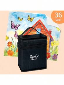 Conjunto de canetas marcadoras de ponta dupla com 204 cores, ponta chanfrada e marcadores de esboço de linha fina para livros de colorir para adultos, materiais de pintura, desenho, mistura e esboço, artigos de papelaria para estudantes, materiais de aprendizagem e escritório, 12/24/30/36/40/48/60/80/100/120/168/204 cores disponíveis para a volta às aulas