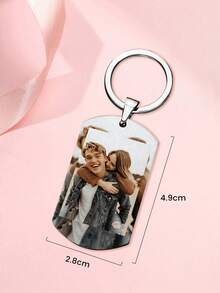 1 breloc foto personalizat, breloc foto gravat personalizat, breloc foto personalizat, breloc personalizat cu fotografie, breloc personalizat din oțel inoxidabil, cadou de Ziua Mamei, cadou de Ziua Tatălui, cadou de aniversare, cadou de Ziua Îndrăgostiților, cadou de ziua de naștere, cadou de nuntă, cadou pentru cel mai bun prieten, cadou pentru mamă/tată, cadou pentru prietenă/iubit - Stilul 2 - Vizualizare 6