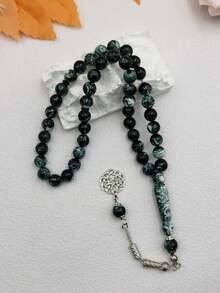 亚克力念珠手链 - 45 颗珠子 10 毫米穆斯林念珠 - 简约风格，无金属镀层 - 男女通用伊斯兰礼拜念珠，带单流苏 - 宗教开斋节礼物 - 彩色 - 查看 10