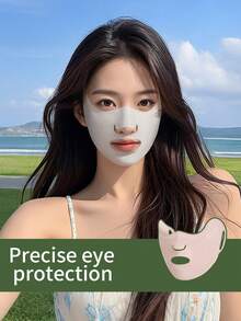 GOLOVEJOY 1pc Women's Summer UV Protection Golf Face Mask, Ice Silk, Breathable, 3D Fit, Anti-Fog, Sweat-Proof, Suitable For Riding, Hiking