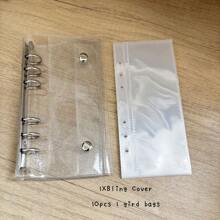 A6 Narrow Loose Leaf Cover, 10pcs 1 Grid 2 Grid 3-Inch Storage Bags, Postcards Binder Collect Book Organizer,Back To School,School Supplies