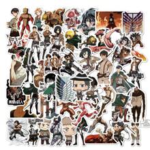 Crunchyroll 50PCS Officially Licensed Shingeki No Kyojin Sticker Cartoon High Quality Waterproof Decoration For Guitars Luggage Water Bottle Party Christmas Thanksgiving Supplies And Gifts