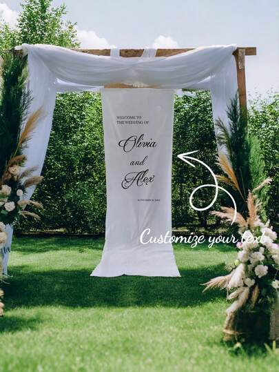 Personalized Wedding Welcome Sign, Silk, And Curtain Fabrics For Banner, Minimalist Style Symbol, Fabric Symbol, Wedding Welcome Sign, Modern Wedding Welcome Banner, Fabric Welcome Sign, Boho Wedding, Fabric Welcome Banner, Custom Made Wedding Banner, Bridal Shower Sign,Multi-Functional, Ornamental,Reusable,Exquisite,Stylish,High-Quality,Colorful,Modern,Custom,Personalized,Unique,Home Refresh,Customized Wedding Crafts,Xmas Decoration,For Housewarming,Forever Love