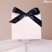 Hộp quà trắng mini 20/50 chiếc có ruy băng nhiều màu - Hoàn hảo cho quà tặng tiệc sinh nhật, đồ thủ công DIY & màn hình cưới thanh lịch, hộp quà tặng - Nhiều màu - Xem 15