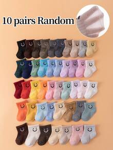 6 Pairs Cartoon Design Polyester Baby Socks, Suitable For Spring, Summer, Autumn And Winter - Multicolor - View 17