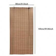 Bamboo Roller Blinds Natural Slatted Window Privacy Screen Door Curtain 80*150cm - Brown - View 2