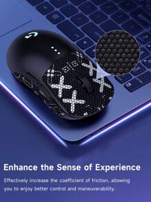 1 bandă de prindere anti-alunecare GPW, bandă de prindere pentru mouse GPW de prima și a doua generație, design tip schelet imprimat, bandă de prindere netedă pentru mouse-ul wireless pentru sporturi electronice