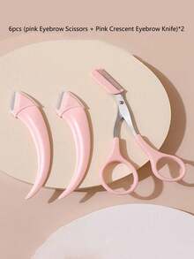 Set de 4 piezas/2 piezas/1 pieza de recortadora de cejas de acero inoxidable con cuchilla curva, tijeras para cejas y peine, herramienta de belleza para principiantes apta para cualquier tipo de piel, accesorios para depilación para hombres y mujeres, maquillaje, decoración de habitaciones, tocador, viajes, dormitorio, accesorios de maquillaje, rasuradora de cejas, baratijas, regalos, regalos para mujeres, regalos de Navidad, sorteos, viajes, artículos baratos, artículos esenciales de viaje - Multicolor - Ver 14