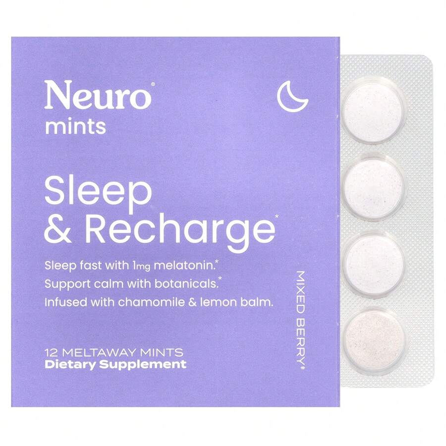 NeuroGum NeuroMints, Sleep & Recharge, Mixed Berry, 6 Packs, 12 Meltaway Mints Each - Khác - Xem 1