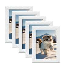 1 pièce ou set de 5 pièces, cadres photo ondulés de 5", 6", 7", 8", 10" (le motif réel peut varier, les photos sont expédiées au hasard), cadres style diamant dans les couleurs noir, blanc, argent, or, convenant comme cadeau pour le Nouvel An, la Saint-Valentin, Noël, souvenir de mariage, pour la décoration de la chambre, du mariage, de la maison, du bureau, à poser sur une table ou à accrocher au mur