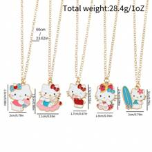 Sanrio 5pcs Sanrio Hello Kitty Creative Pendant Necklaces For Women Girls Bff Couple Jewelry Accessories Birthday Gifts