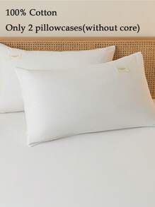 2 capas de almofada 100% algodão de cor sólida, design envelope (2 capas de almofada, enchimento de almofada não incluído), moderno e minimalista, confortável e suave para a pele, decoração de casa, adequado para hotel, quarto, quarto de hóspedes, todas as estações, roupa de cama lavável