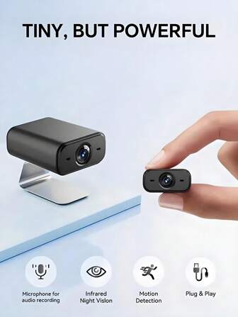 1pc X6 Mini Security Camera - Real-Time Monitoring, Infrared Night Vision, Motion Detection, Easy To Install Indoor Nanny And Pet Camera, Suitable For Outdoor And Indoor Vehicle And Outdoor Video Recording, Pet Dog And Cat Monitoring/Home/Video Recording/Law Enforcement Evidence Collection/Daily Recording (The Camera Does Not Come With A Built-In Battery And Needs To Be Plugged In For Use!!)(TF Card Needs To Be Purchased Separately)