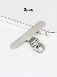 Phone Tether Tab,360° Rotatable Ultra-Thin 0.2mm Bending Design Universal Stainless Steel Phone Lanyard Metal Patch