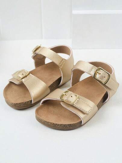 2024 Zomer Veelzijdig Meisjes PU Sandalen Met Rug Band Ontwerp, Zacht & Ademend & Antislip, Licht