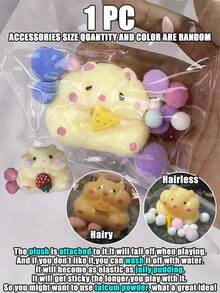 1 件可爱减压模拟硅胶仓鼠：便携式挤压玩具，非常适合放在办公桌上和在旅途中放松，Tabas 柔软玩具，适合 14 岁以上青少年 | 有趣而棘手的感官游戏，非常适合圣诞节、万圣节和生日礼物，是理想的节日礼物。