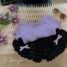 CONJUNTO DE SHORT Y PLAYERA PARA NIÑA - Lila Púrpura - Ver 4
