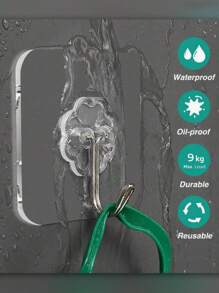 30 Stück wasserfeste Haken mit starkem Klebstoff, ohne Bohren einfach zu installieren, rutschfestes und nahtloses Design, geeignet für Dusche, Außenbereich, Küche, Türen, Heimdekoration, Badaccessoires, Kleiderständer, Bekleidungshalter, Haken, Wandhaken, Aufhänger, Bilderrahmen