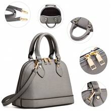 UKEIN 4PCS Women Fashion Handbags Purses Wallet Tote Shoulder Bags Casual Crossbody Bags, Best Valentine's Day Gift For Ladies Girls, Satchel Purse Set 4pcs - 灰色 - 查看 3