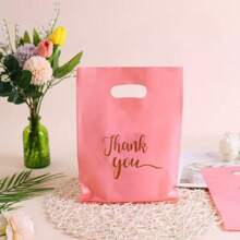 50pcs/Gift Packaging Bag Art Fresh And Simple Handheld Jewelry Bag Wrist Strap Shopping Bag