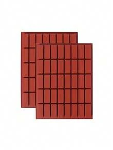 40 腔窄矩形硅胶焦糖糖果模具，适用于巧克力棒松露果冻布朗尼 - 藍色 - 查看 11