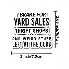 5 件 I Brake 适用于庭院、旧货店和路边遗留的奇怪物品贴纸 | 有趣而奇特的乙烯基贴花，适用于计划本、日记本和笔记本电脑 | 可爱而贴心的设计，适合冥想、健康爱好者和书籍爱好者 | 、艺术、积极肯定贴纸 - 彩色 - 查看 2