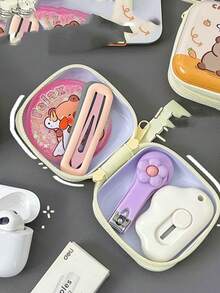 Capybara Mini Coin Purse, Portable Earbud Case With Cute Capybara Design Coins & Keys Holder - Multicolor - View 12