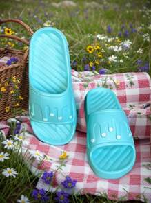 1 Pair Women's Summer Indoor Slippers, Soft, Lightweight, Comfortable & Versatile EVA Material, Non-Slip Bathroom, Quick-Drying, Anti-Bacterial Foot Protection, Suitable For Both Indoor And Outdoor Wear, Unisex Design
