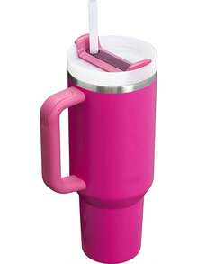 Double-Walled Vacuum Stainless Steel Insulated Cup, A 40-Ounce High-Quality Drinkware. It Is A Portable Insulated Cup, Travel Mug And Iced Coffee Cup. Suitable For Outdoor Camping, Hiking And Road Trips. It Is The Perfect Gift For Mother's Day, Birthdays And Anniversaries-Rose Red - 玫紅色 - 查看 2