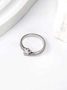 1 Stück einfacher, einzigartiger 925er Sterling Silber Sternengucker Wickel-Ring, Schmuckgeschenk für Frauen