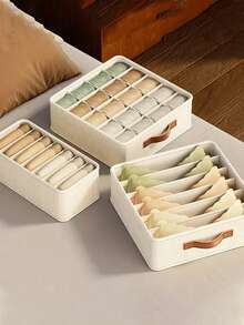 Tianshan Lingerie Storage Box - Multi-Compartment Lingerie Drawer Organizer Box For Bedroom, Suitable For Dorm, Home And Wardrobe, Multipurpose Underwear Container For Men And Women, Everyday Gift - Multicolor - View 1