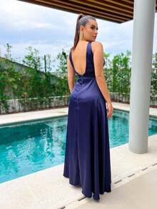 Dress For Graduation Parties, Weddings, Birthdays, Social Events, Churches, Dances - Navy Blue - View 2