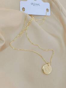 Charm Necklace With Round Rhinestone Pendant Zodiac Symbol Decoration - GEMINI - 查看 6