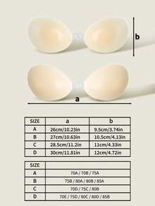 Silicone Bra, Invisible Bra, Strapless Silicone Wedding Bra, Waterproof Bra, Women Silicone Bra Pads - Beige - View 6