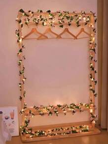 1pc 20LED 2M Pink Rose Vine String Light For Balcony, Window, Bedroom, Dining Room, Garden Decor, Romantic Table Lamp, All Season