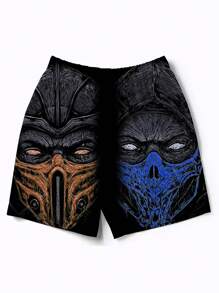3D Digital Printed Breathable Soft Casual Hawaiian Beach Holiday Daily Loose Fit Men Shorts