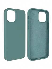 ForiPhone17/16/15/14/13/12/11 Models - Liquid Silicone Case - Ultra-Thin & Soft & Screen/Camera Protection & Shockproof & Smooth Touch & Scratch-Resistant & Microfiber Lining - 午夜綠 - 查看 5