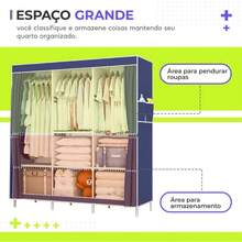 Foldable Wardrobe Clothes Organizer Decoteam - Cramelo - Xem 2