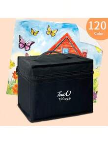 Conjunto de canetas marcadoras de ponta dupla com 204 cores, ponta chanfrada e marcadores de esboço de linha fina para livros de colorir para adultos, materiais de pintura, desenho, mistura e esboço, artigos de papelaria para estudantes, materiais de aprendizagem e escritório, 12/24/30/36/40/48/60/80/100/120/168/204 cores disponíveis para a volta às aulas