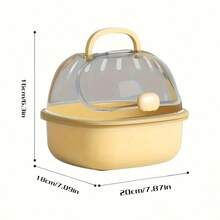 Portable Transparent Hamster Transport Cage With Water Bottle - Breathable Travel Carrier For Small Pets, Suitable For Gerbils And Mice, Durable PP Material, Latch Closure System