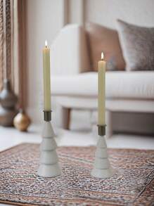 1 Piece Elegant Pine Wood Christmas Tree Candlestick Holder, Classical Pyramid Base With Moon Tabletop Decorations, For Festive, Decor, Ding Table Decor, Room Decorations, Wedding Centerpiece Candle Holder Decorations, Christmas Decorations Home Decor, Christmas Gifts