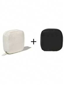 Large Capacity Sanitary Napkin Storage Bag, Multi-Functional Portable Storage Box, Coin Purse And Mini Cosmetic Bag, Nursing Pad Holder, Tampon Bag, Feminine Product Bag, Casual Style, Polyester Material, Perfect Storage Solution And Good Gift Travel Essentials Travel Accessories Travel Must Haves Beach Vacation Summer Holiday School Accessories Back To School Supplies Stuff