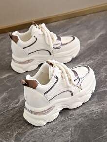 Fall/Winter Women's Wedge Heel Thick Sole Sneakers Casual Shoes With Inner Height Increase