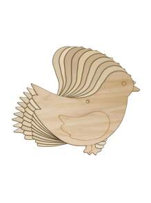 10PCS Blank Animal Shaped Wood Cutouts - Playwood Laser-Cut DIY Craft Kits For Art, Painting & Party Decor - Family-Friendly Wooden Shapes For Kids & Creative Projects