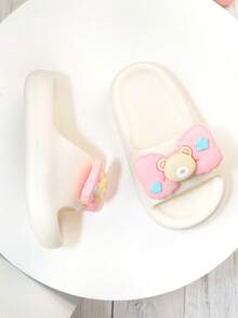 A New Pair Of Summer Bow Children's Hole Shoes, Indoor And Outdoor Anti Slip And Wear-Resistant EVA Slippers - White - View 6